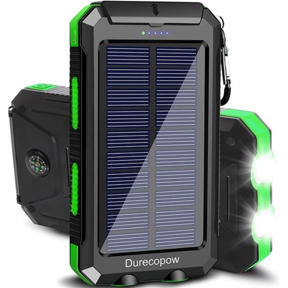 Solar Charger, 20000mAh Portable Outdoor Waterproof Solar Power Bank, Camping - Picture 1 of 6